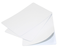 Plain white adhesive PVC cards