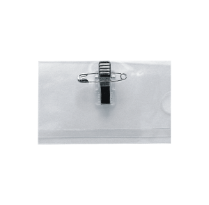 Conference clip and pin badge holder